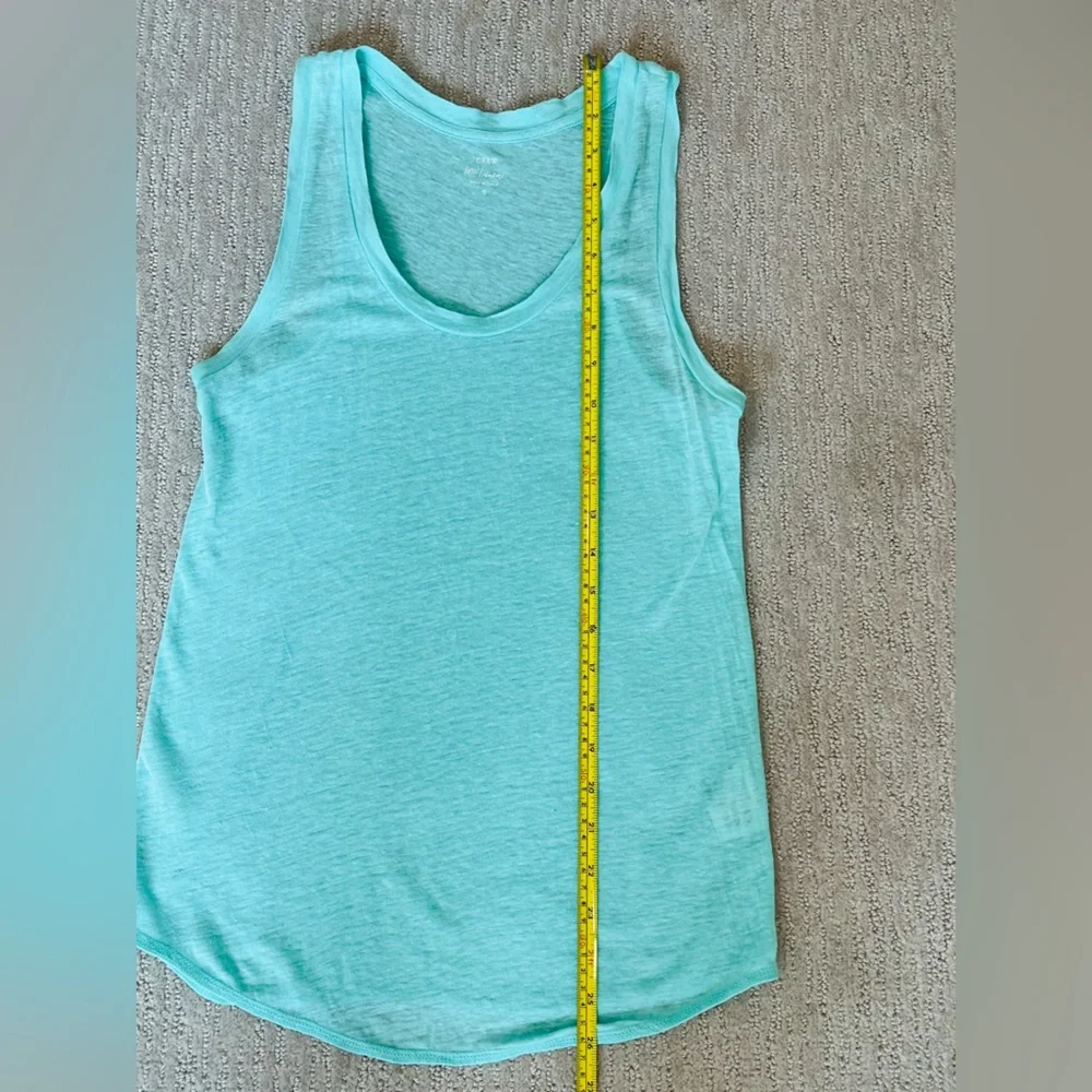 J. Crew Linen Tank Seafoam Blue